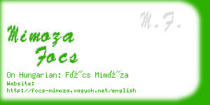 mimoza focs business card